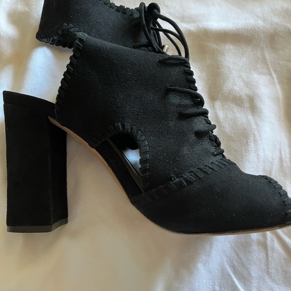 Alexandre Birman black suede open toe booties - Picture 12 of 15